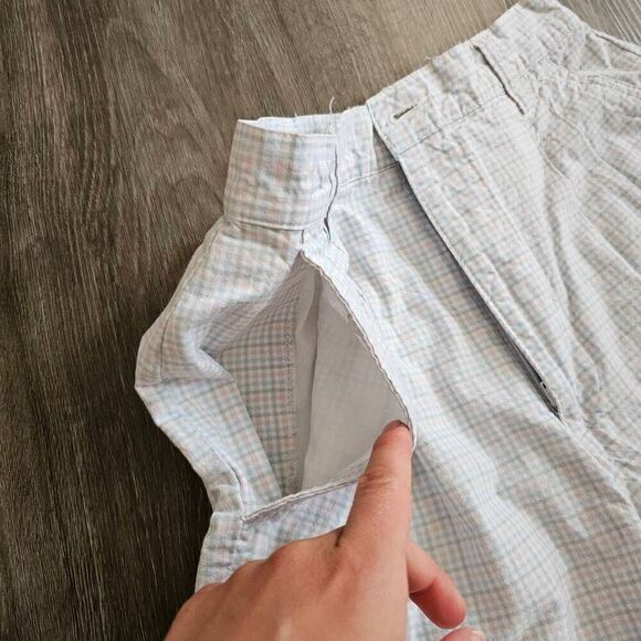 Northern Reflections size 5/6 Women's Gingham Vintage shorts White pink and blue - Picture 8 of 11